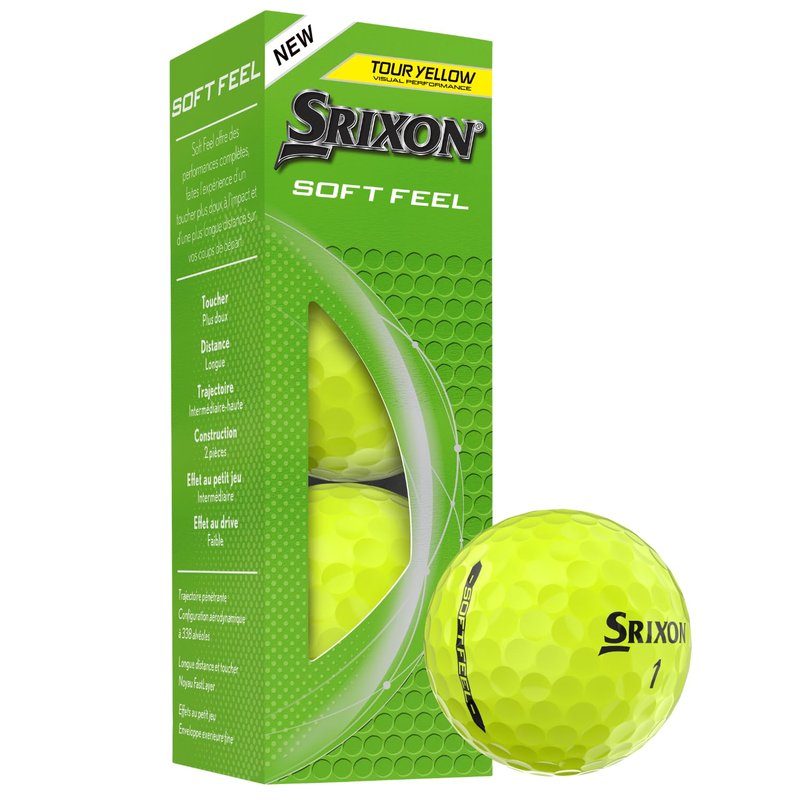 Srixon Soft Feel Golf Balls, Soft Feel 14, Yellow