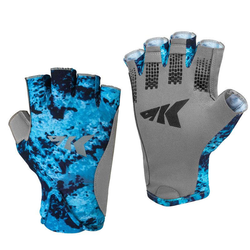 KastKing Gill Raker Gloves, UPF 50 FrostWeave Yarn Cooling Fabric, Non-Slip Grip, Quick-Dry, Short Cuff Comfort, Reflective Logo, Fishing, Hiking, Outdoors