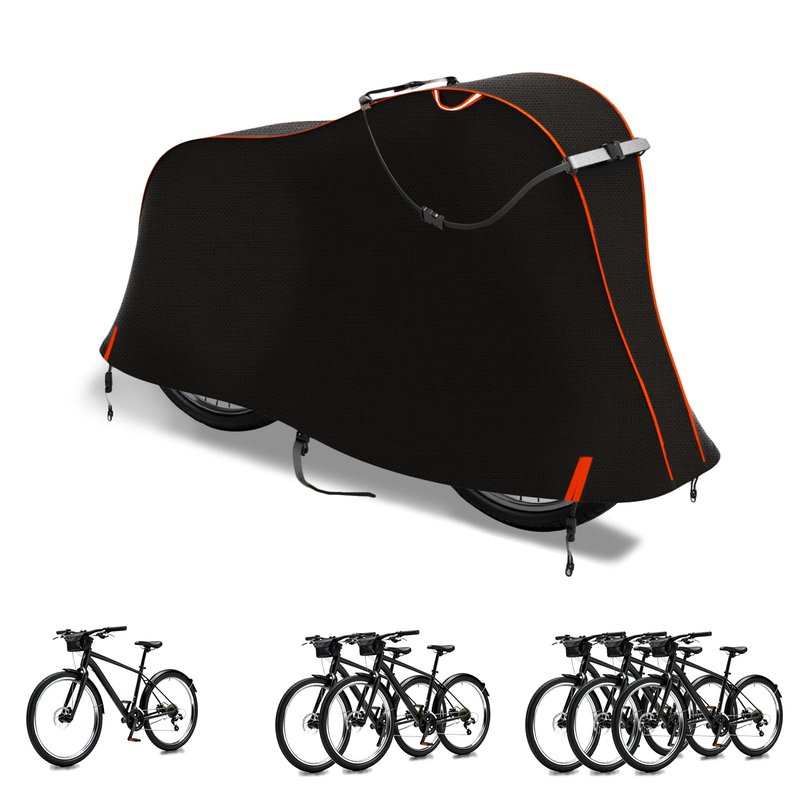 Bike Cover for 1/2/3Bike-900D Heavy Duty Waterproof Bicycle Cover&Outdoor Bike Storage Protection against Snow,rain|Bike Cover for eBike,Mountain,Road,Hybrid,Scooter,Beach Cruiser Bike(L-1Bike Cover)