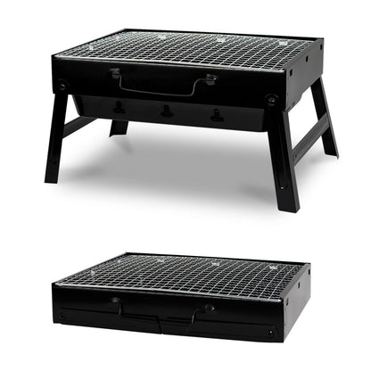 BBQ Barbecue Grill Portable Folding Charcoal for Camping Garden Outdoor Cooking Fun by Crystals®