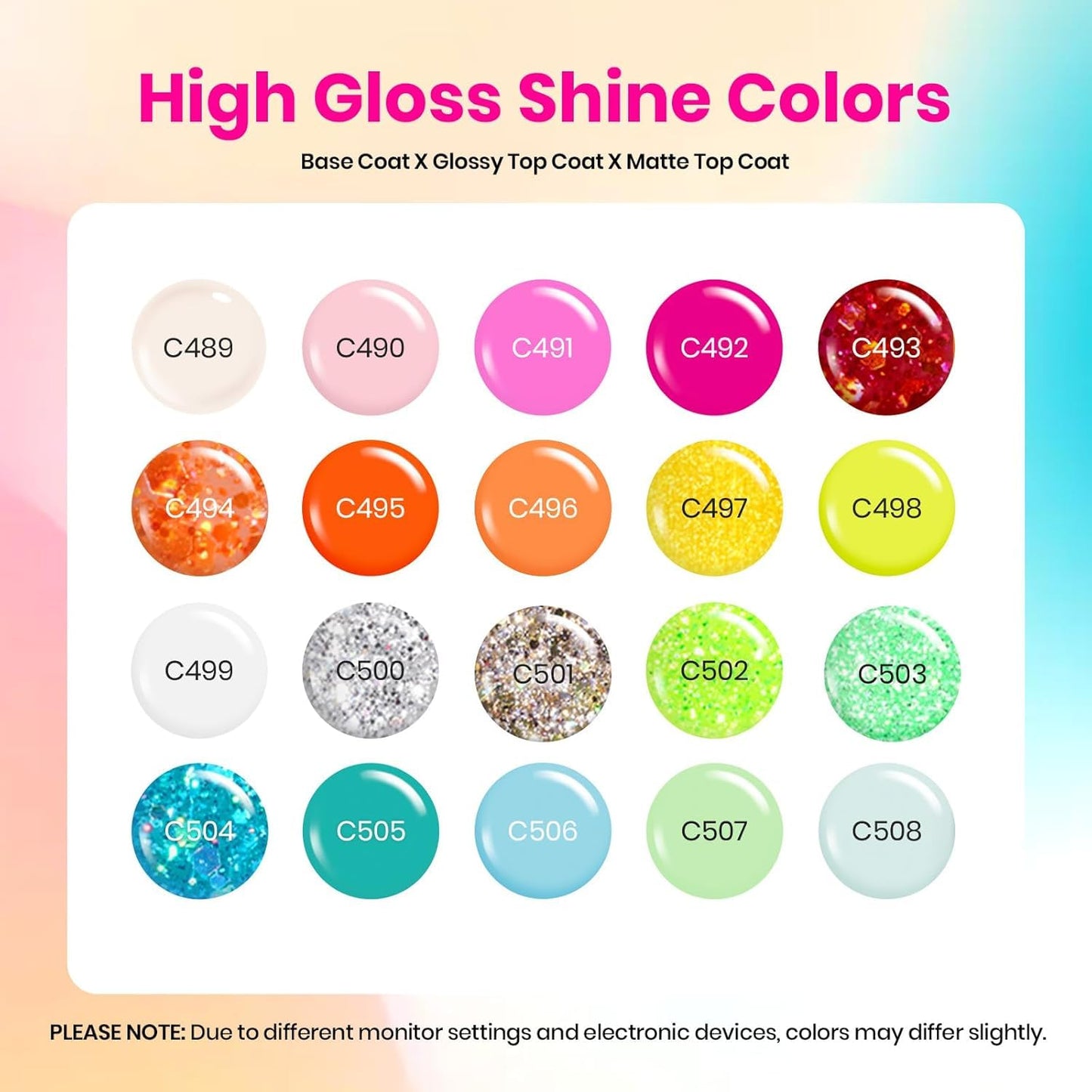 beetles Gel Polish Set - 23Pcs Macaroon Color Gel Nail Kit with Glossy Matte Top Coat Base Coat Yellow Pink White Purple Blue Glitter Bright Uv Nails Paradise Pastel Gel Halloween Gifts for Women