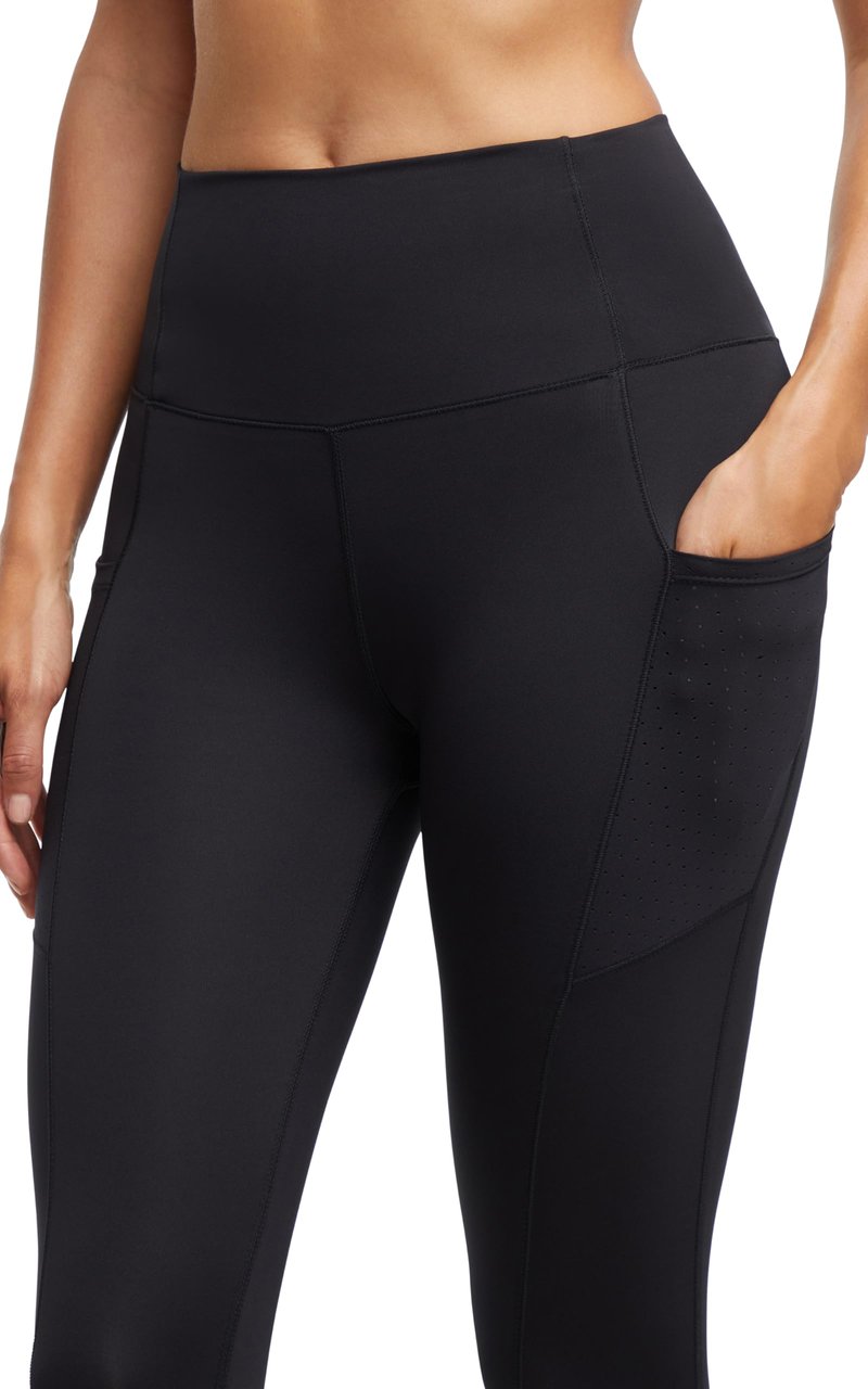 Marika Women's 20" Malina Mesh Pocket Capri, Black, X-Large