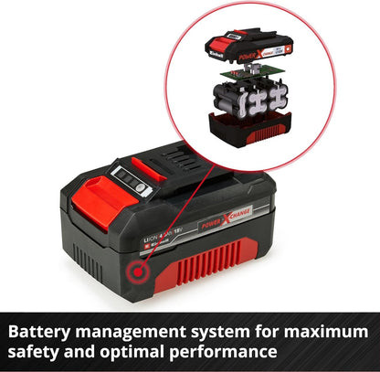 Einhell Power X-Change 18V, 4.0Ah Lithium-Ion Battery Twin Pack - 2 x 4,0Ah Batteries Universally Compatible With All Einhell PXC Power Tools And Garden Machines