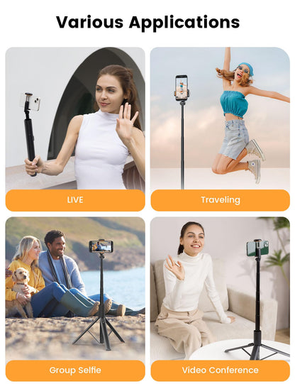 ANXRE 71"/180cm Phone Tripod Monopod, NT79 Extendable Selfie Stick Tripod for Cell Phone＆Camera, Mobile Tripod Stand for Filming, Tripod Stand Holder Compatible with Smartphone Camera