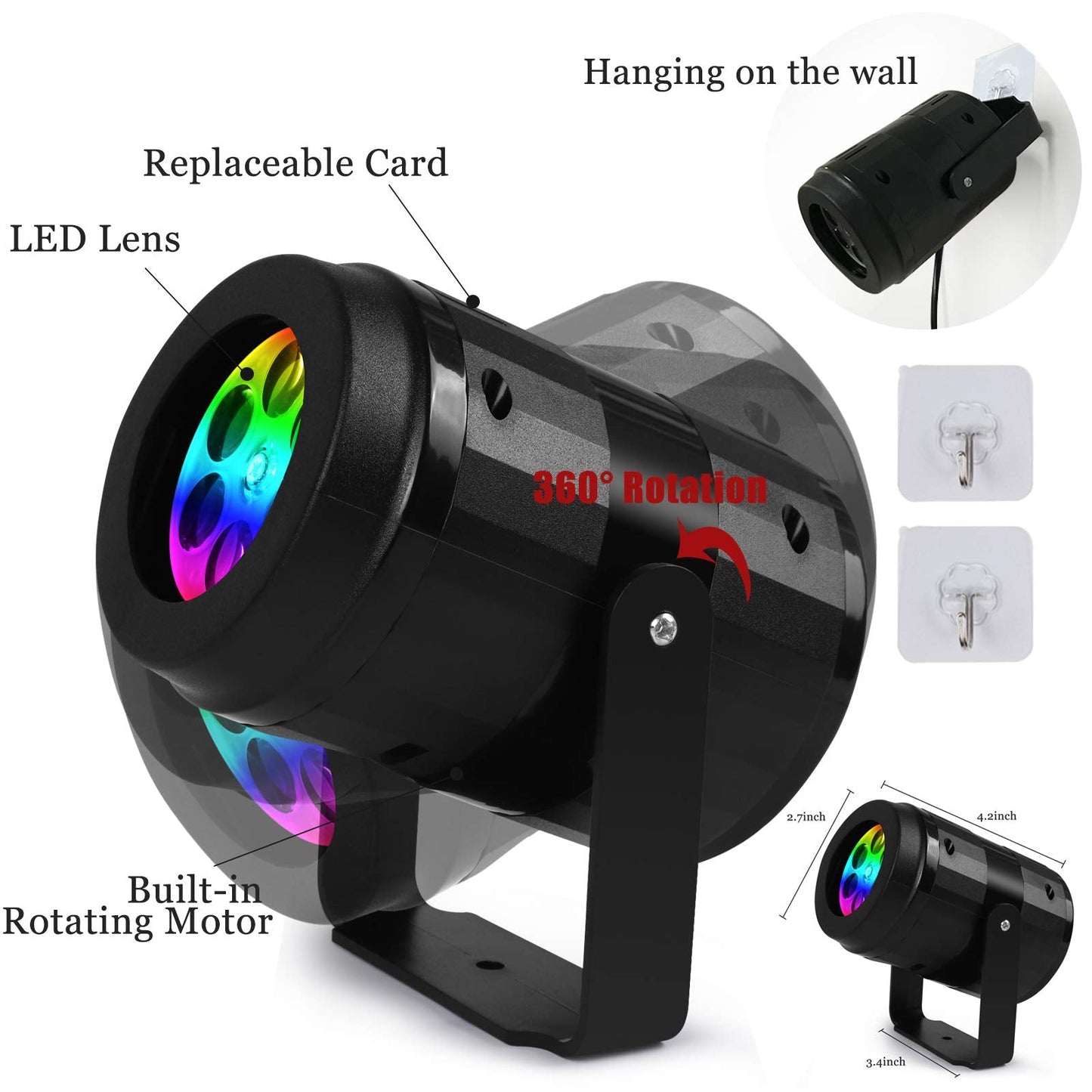 Halloween Projector Lights, Halloween LED Projection Lamp, Moving Skulls Pumpkin Projector Lights, Landscape Light for Indoor Halloween Holiday Night Gathering Party Decoration, Switchable-6 Slides