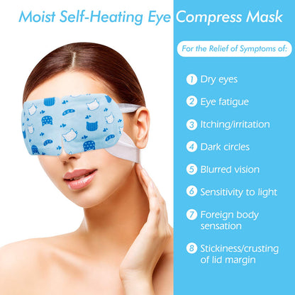 Jekeno Steam Eye Mask, 16 Packs Eye Masks for Dry Eyes, 40-60 Minutes Self Moist Warm Compress Heated Disposable Mask for Sleep, Spa Relaxing Trip Gifts, Travel Essentials for Women Men