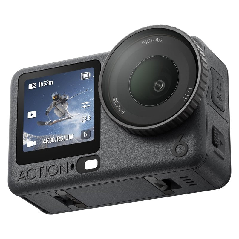 DJI Osmo Action 6 Essential Combo, 8K Waterproof Action Camera with 1/1.1" Square Sensor, Variable Aperture of f/2.0–f/4.0, Rocksteady 3.0, Cold-Resistant, 4hrs Battery, 50GB Storage, Vlogging Camera