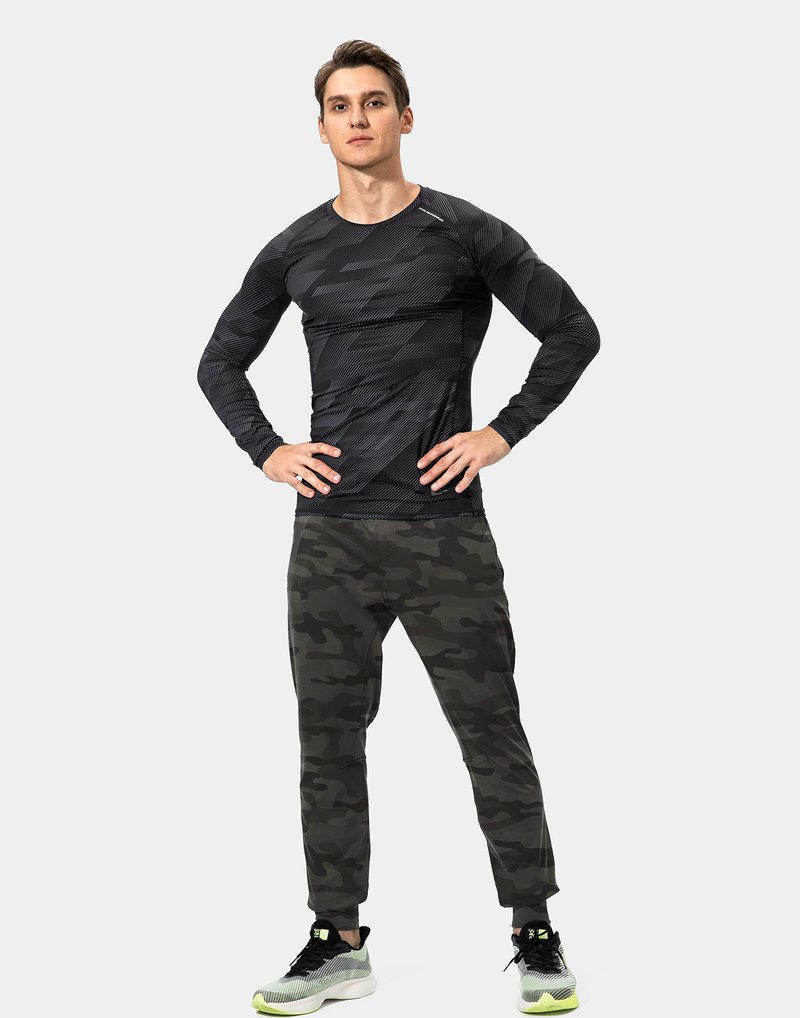 G Gradual Men's Sweatpants with Zipper Pockets Athletic Pants Traning Track Pants Joggers for Men Soccer, Running, Workout(Green Camo,XL)