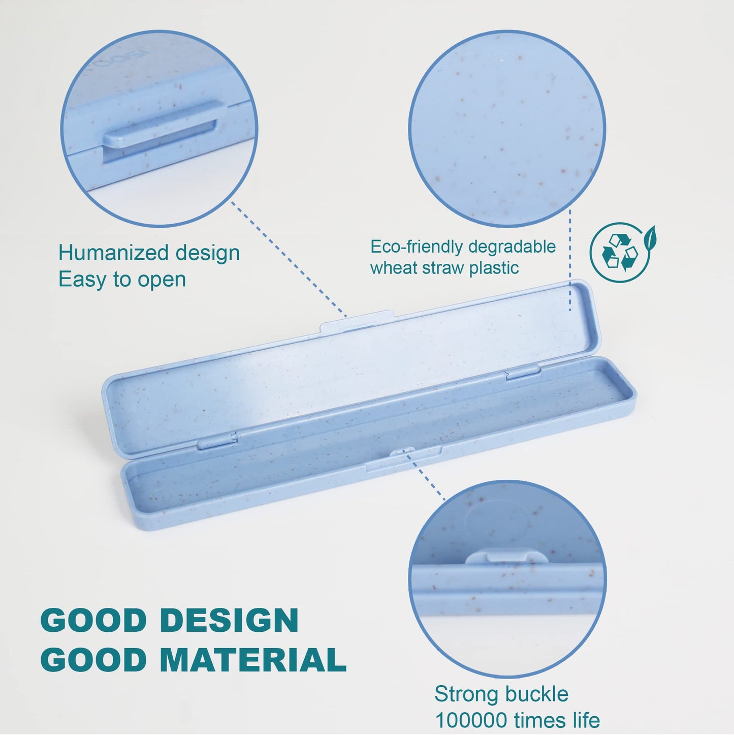 Foosi Small Pencil Box - Plastic Pencil Case - Pencil Cases for Adults,Pencil Case Aesthetic,Multipurpose Brushes Box, Cosmetic Pencil Cases,Travel Toiletry cases