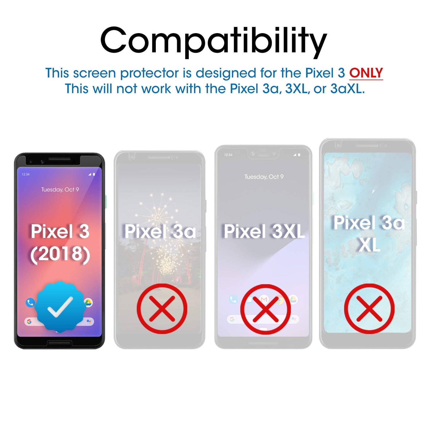 amFilm Designed for Google Pixel 10 Pro Pixel 10 / 9 / 9 Pro 6.3" Screen Protector: 2025/2024 Tempered Glass, Ultrasonic Fingerprint Compatible, Easy Installation Frame, Anti Scratch, Bubbles-Free,3 Pack