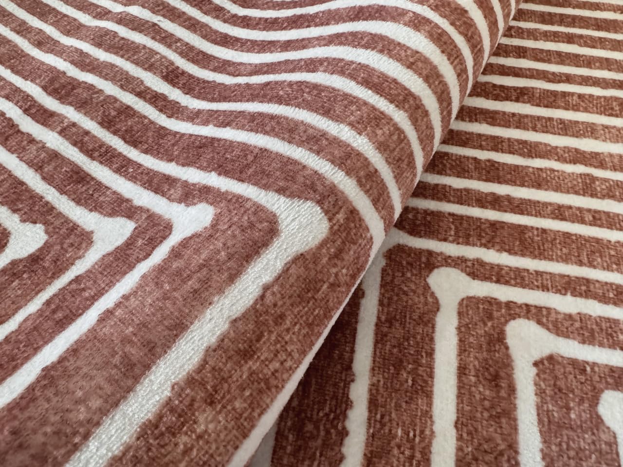 GLN Rugs Contemporary - Knidos - Machine Washable Area Rug, Modern Washable, Non Slip, Low Pile Area Rug, Entryway, Hallway, Kitchen Rug - Easy Clean (3' x 5' Beige Orange)