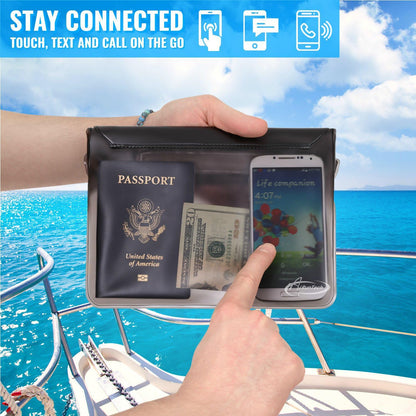 AiRunTech Waterproof Fanny Pack,Waterproof Pouch for Phone Passport Wallet Purse with Waist Strap,Floating Waterproof Bags for Travel Beach Swimming Kayaking Boating Pool Accessories