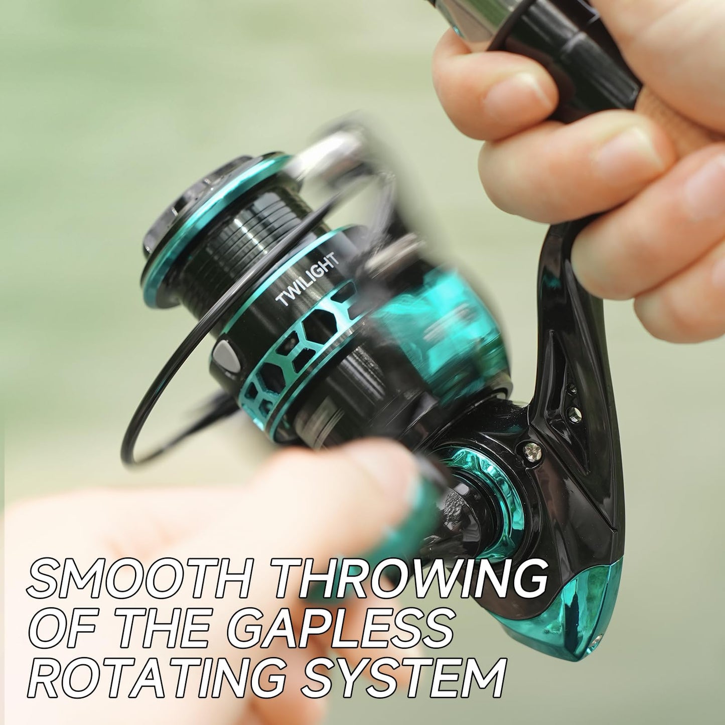 HAUT TON Dolphin Advance Edition Spinning Reel,5.2:1Gear Ratio,22LBS,5+1BB,Backlash Free Bearing,Sealed Drag System,Saltwater,Freshwater Fishing Reels (TGG, 1000)