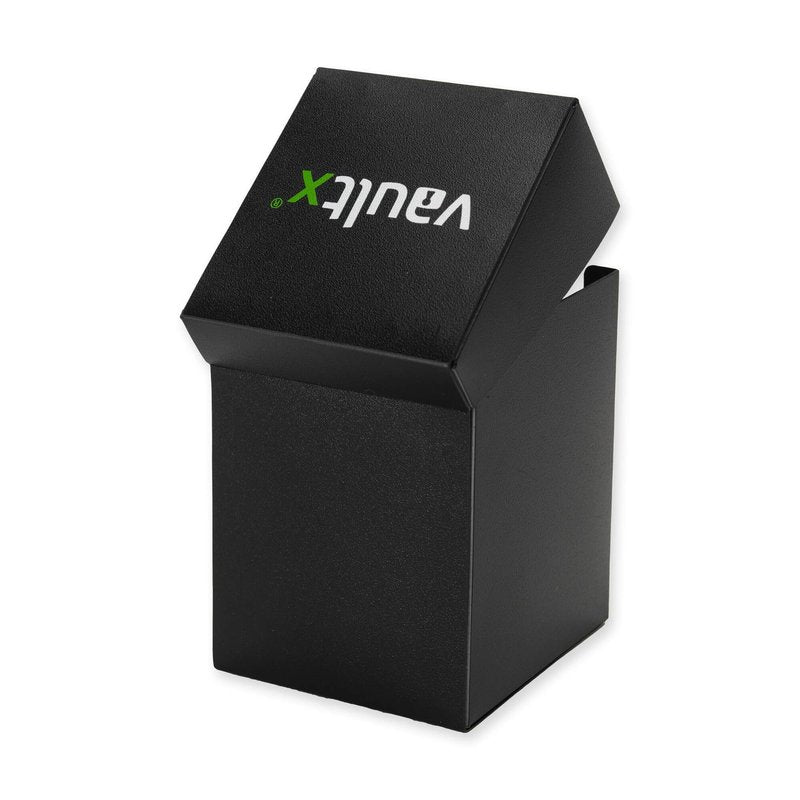 Vault X Large Standard Deck Box with 150 Black Sleeves, fits 100+ Sleeved Trading Cards (Black)