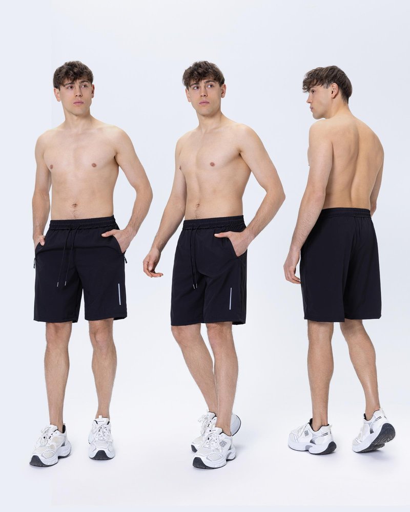 JWJ 3 Pack Mens Athletic Gym Workout Shorts Lightweight Quick Dry 9 inch Inseam Running Shorts for Men Activewear Basketball Short with Zipper Pockets Black Black Army L