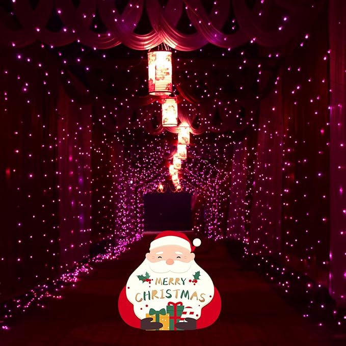 66 ft 200 LED Pink String Lights, Pink Christmas Lights Plug in, Indoor Outdoor Connectable 8 Modes Clear Wire Twinkle Fairy String Lights for Halloween Valentine's Day Wedding Bedroom Party