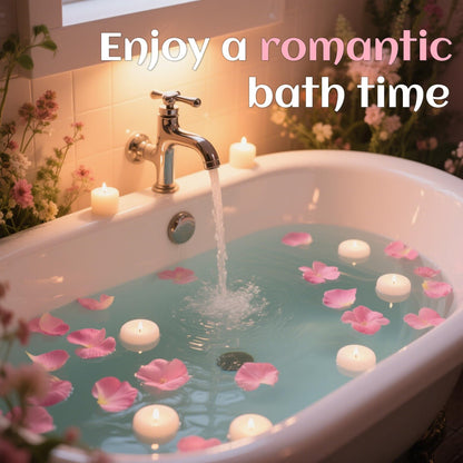 3 inch Floating Candles, 36PACK White/Gold/Red Floating Candle, Long Burning and Smokeless Candle for Wedding, Birthday, Pool, Holiday & Home Decoration Unscented (White)