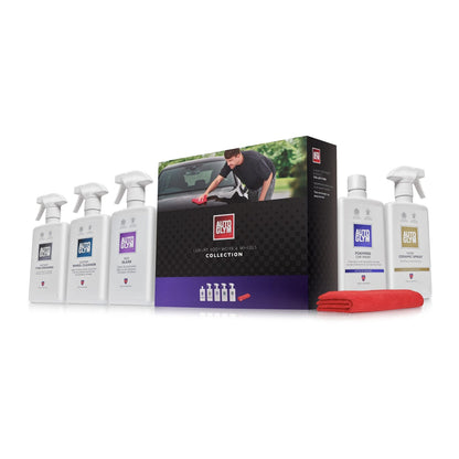 Autoglym Luxury Bodywork And Wheels Collection, 6pc Car Cleaning Kit, Car Cleaning Gift Set, Black
