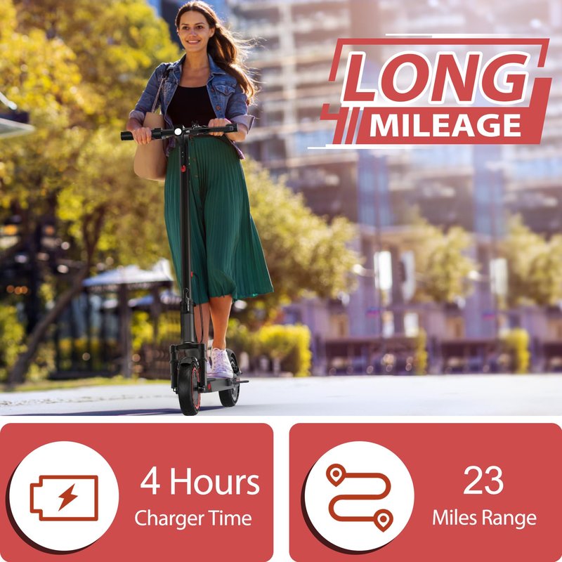 MAXSHOT Electric Scooter for Adults, 8.5/14" Tires, 19/22Mph, 350W/500W Motor, 16-28 Miles Range, Folding E-Scooter with Dual Suspension,APP Control