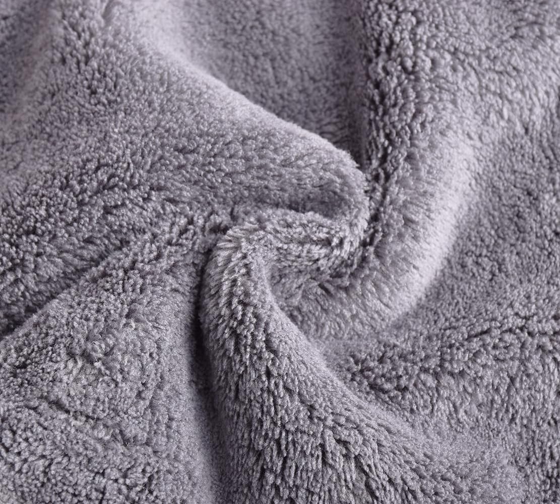 BloomSesame Makeup Remover Cloths for Face, Eye, Lips - Reusable Makeup Remover Pads Soft Microfiber Facial Cleansing Cloths 5 x 5 inch 6 Pack (Gray)