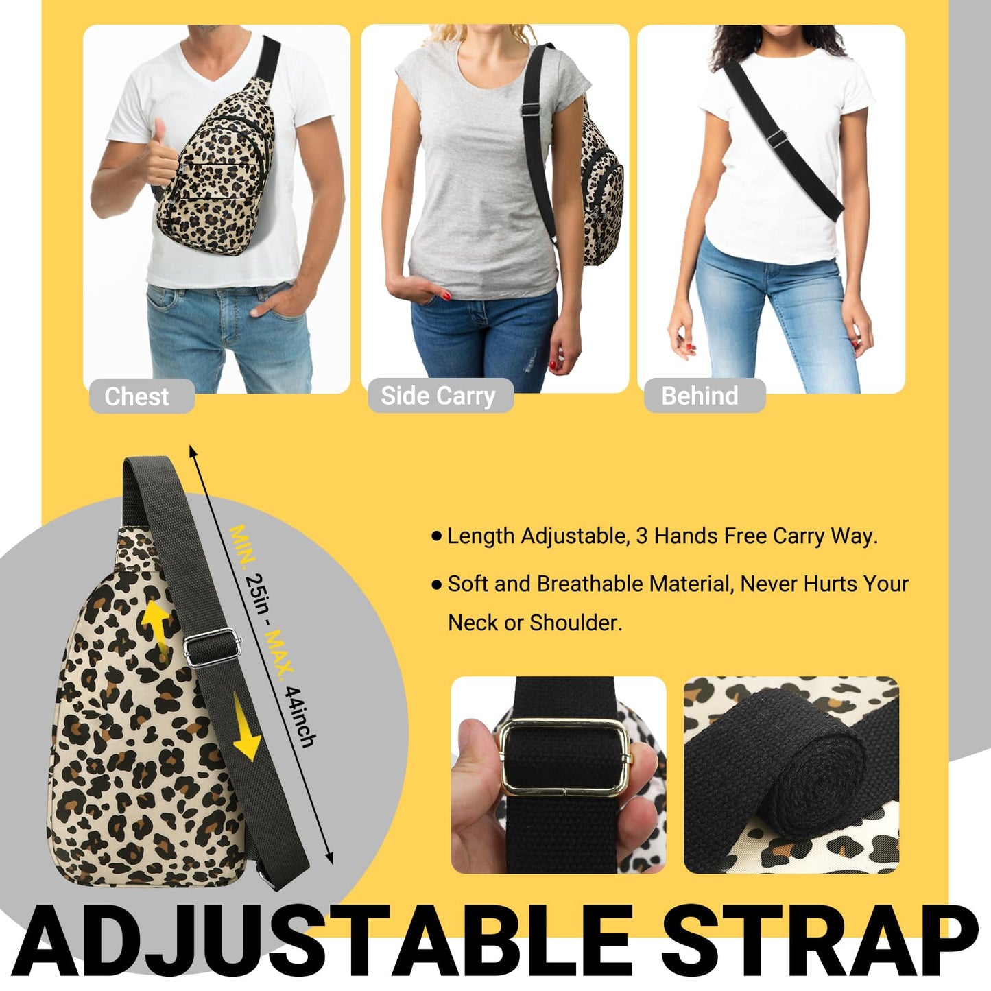 Tuwubi Crossbody Bags for Women, Sling Bag for Men, Small Hiking Backpack Anti Theft Lightweight for Outdoors Travel (M, Black)