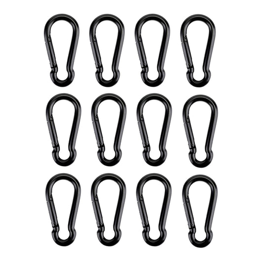 12 Pcs Carabiner Clip Spring Snap Hook - M4 1.57 Inch Heavy Duty Snap Hooks Quick Link for Bird Feeders or Dog Leash & Harness, 110 lbs Capacity