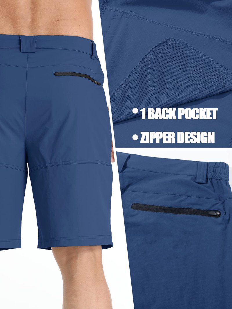 TACVASEN Mens Hiking Cargo Shorts Casual Golf Dress Shorts Hiking Lightweight Quick Dry Breathable Outdoor Summer Fishing Camping Blue 30
