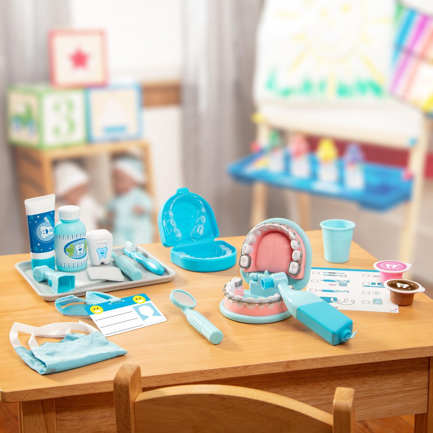 Melissa & Doug Super Smile Dentist Kit for Kids Role Play for 3+ | Dentist Toys for Kids | Educational Toys for 3 Year Old Boys | Montessori Toys