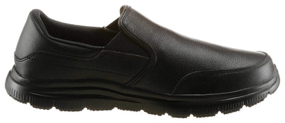Skechers Mens Flex Advantage Sr Bronwood Slip On Trainers, Black Leather, 9 UK