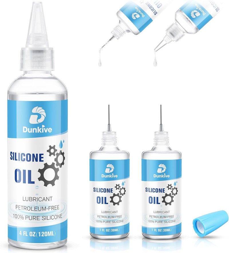 Airsoft Oil - Pure Silicone Lubricant with Needle Oiler | 6 oz Chamber Lube for Airgun Maintenance