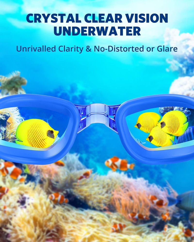 Aegend Swim Goggles, Swimming Goggles No Leaking Anti Fog UV Protection Triathlon Swim Goggles with Free Protection Case for Adult Men Women Youth Kids Child, 9 choices
