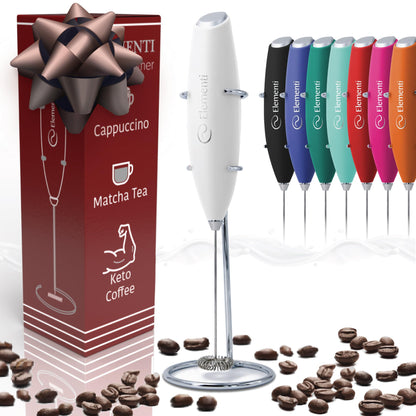 Elementi Portable Electric Milk Frother, Matcha Whisk, Milk Frother for Coffee Frother Electric Hand Blender, Mini Electric Whisk Small Hand Blender (Periwinkle)