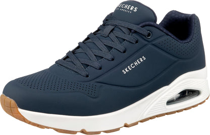 Skechers Men's Uno Stand on Air Sneaker, Navy Durabuck Trim, 8 UK