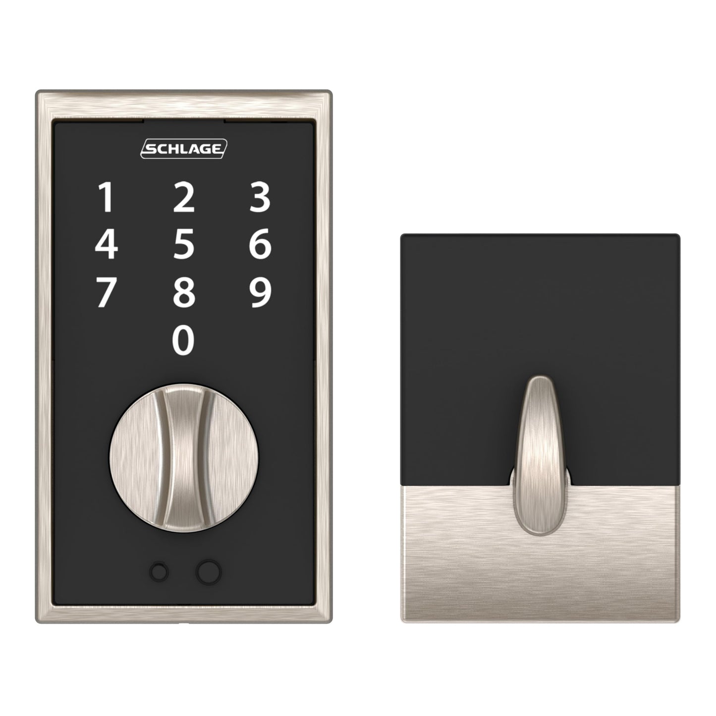 SCHLAGE BE375 CEN 622 Touch Keyless Touchscreen Electronic Deadbolt Lock, Matte Black