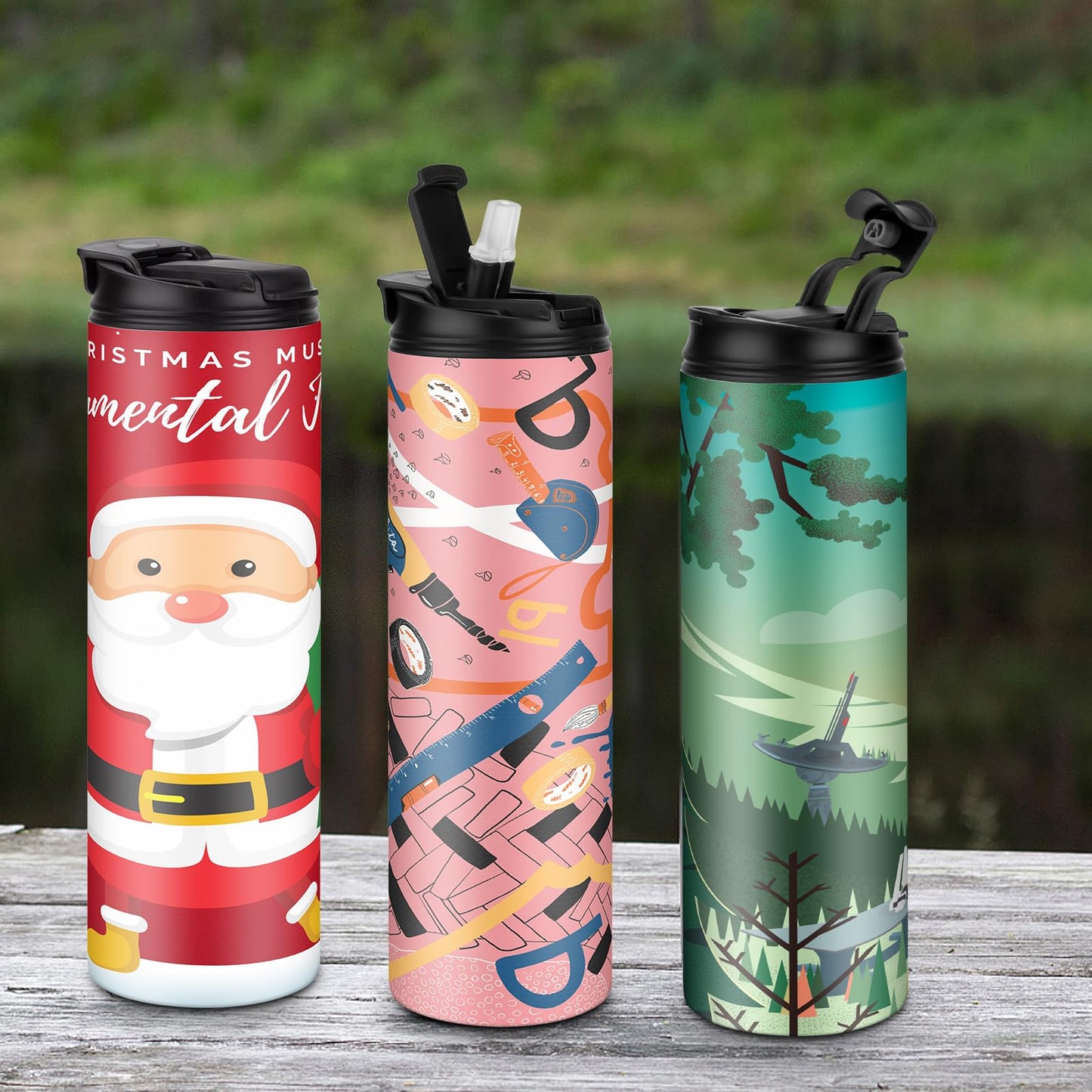 24Pack 20 oz Sublimation Tumblers Dual Opening Blank Bottles Triple-Insulated Stainless Steel Water Bottle with Straw Lid Blank Tumbler Bulk with Shrink Wrap, Rubber Base, Heat Tape for Heat Transfer