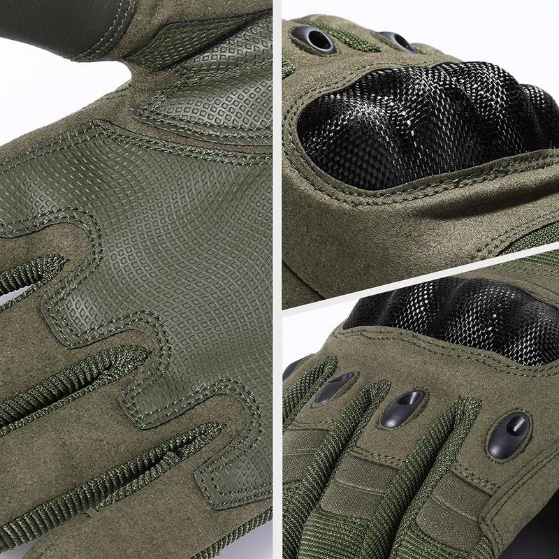 MVPTOO Touchscreen Padded Palm Gloves for Men Green X-Large