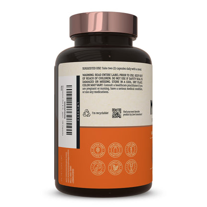 Live Conscious MagWell Magnesium Supplement with Zinc & D3 - Complex with Bisglycinate, Citrate, Malate - High Strength for Sleep - 120 Capsules
