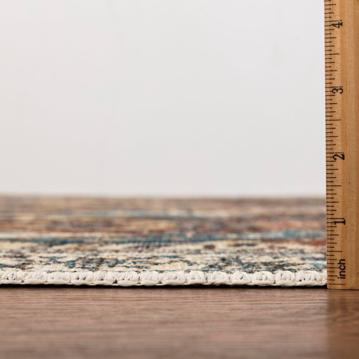 Keen Home Design 5x7 Rug - Machine Washable Area Rug with Non-Slip Backing, Ideal for Living Room, Dining Room, Bedroom - Vintage, Easy Clean, Durable, Low Pile Rug - (5' x 7')