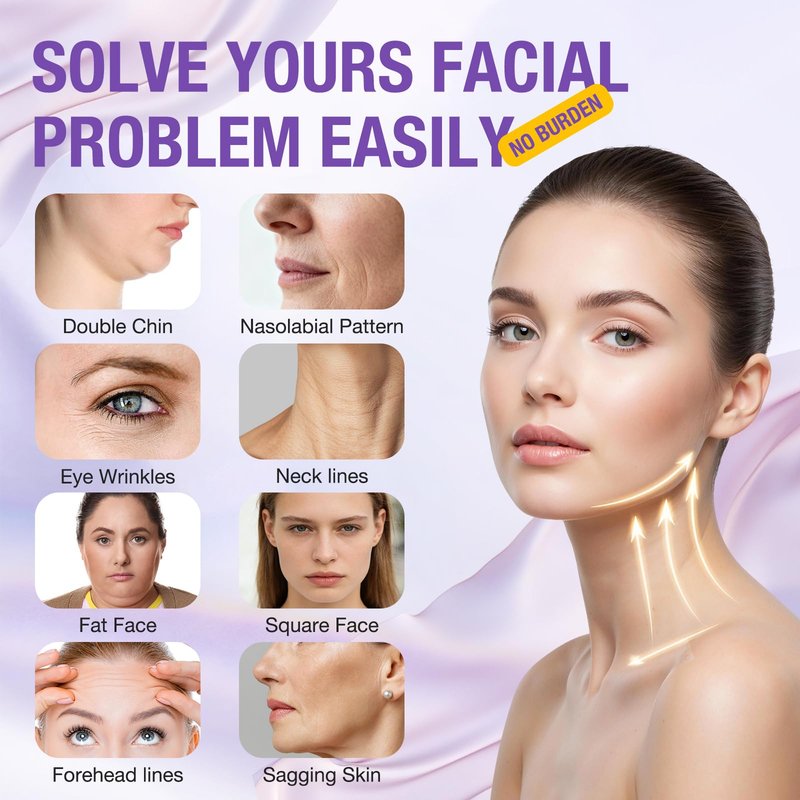 2026 Face Neck Lift Tape Invisible Wrinkle Smoothing & Skin Tightening Waterproof Anti-Aging Lift Sticker for Sagging Skin/DoubleA Chin/Jowls Say goodbye to wrinkles 8 Bands + 38 Patches Kit