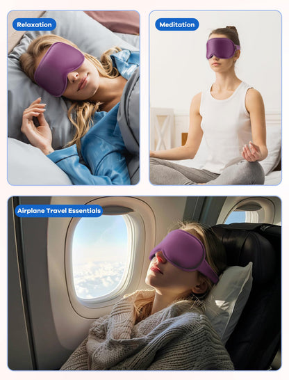 3D Cooling Gel Sleep Mask for Women & Men – 6oz Weighted Eye Mask for Sleeping, 100% Blackout, Ice Cold Gel, Migraine & Headache Relief, Eye Care, Deep Relaxation, Airplane Travel Essentials, Gift