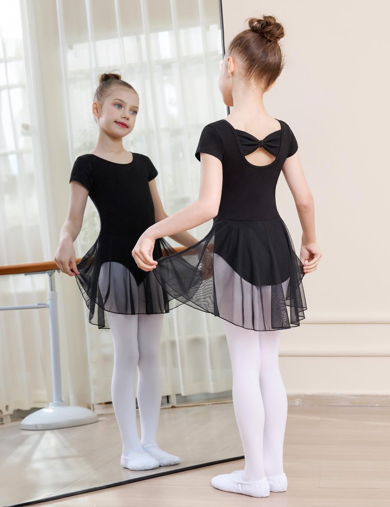 DIPUG Ballet Leotards for Girls Dance Leotards Black 2-4T