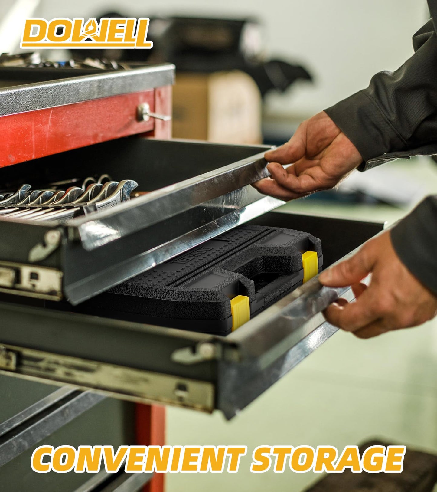 DOWELL 10 Piece Small Tool Kit,Mini Portable Tool Set,Home Repair Hand Tool Kit with Plastic Tool box Storage Case