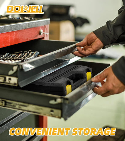 DOWELL 10 Piece Small Tool Kit,Mini Portable Tool Set,Home Repair Hand Tool Kit with Plastic Tool box Storage Case