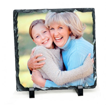 Personalised Custom Printed Rock Slate Glossy Photo Square Gift