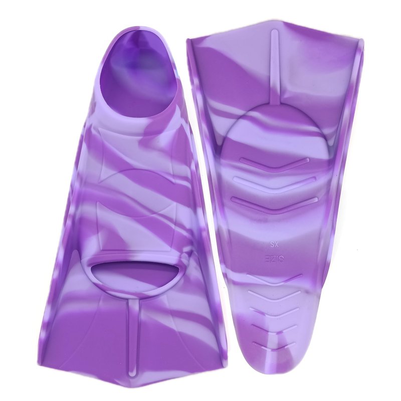 Gugmoy Kids Swim Fins,Comfortable Silicone Flippers for Swimming and Diving,Size Suitable Beginners Kids Girls Boys Adults (Medium, GrapePurple)