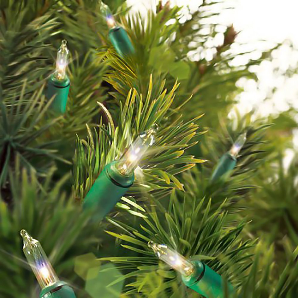 Holiday Time 100 Clear Mini Lights - Green Wire - Indoor/Outdoor (2 Pack)