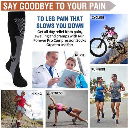 Gcbiger Compression Socks (3 Pairs) for Men Circulation 20-30 mmhg Medical Compression Stockings Women Nursing