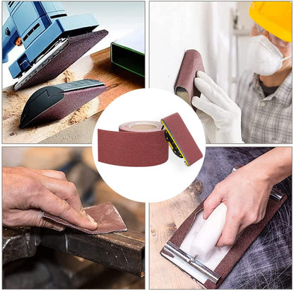 Shineboc Sandpaper Roll 120 Grit, 93mm x 10m Emery Cloth Sanding Rolls for Wood Metal Stainless Steel Hand Sanders
