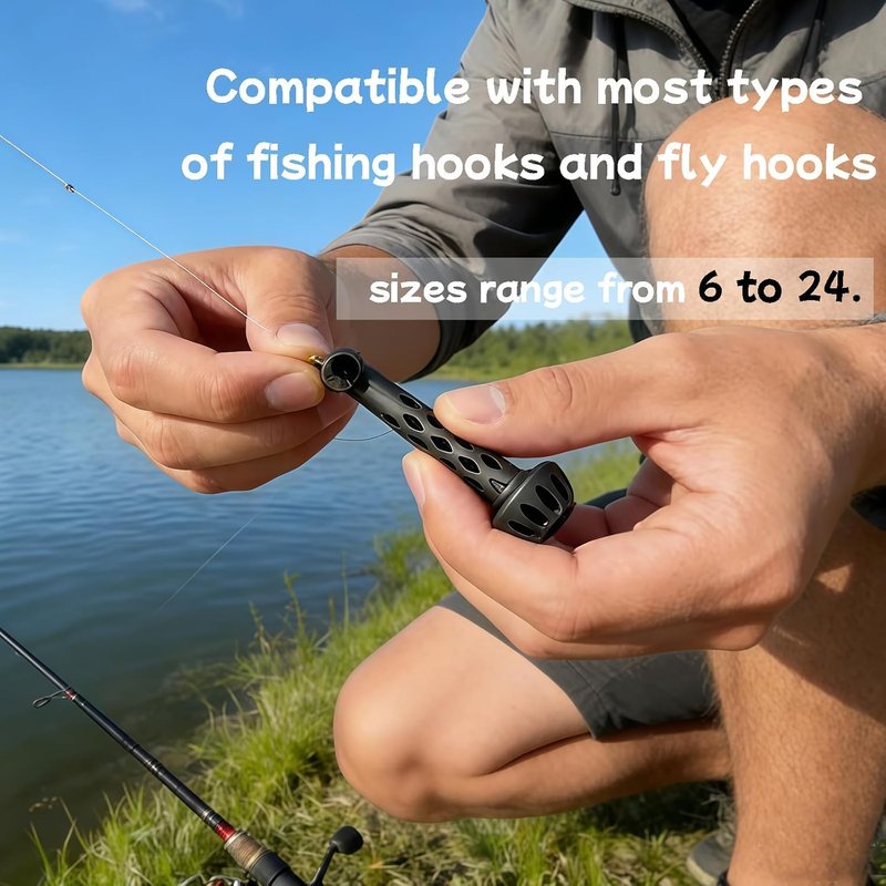 Fly Fishing Magnetic Fly Threader, Fishing Anglers Tippet Threader to Easily Rig Small Flies Tippet on Water Fishing Accessory Make Fly Tying Simpler Works (1pcs)