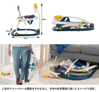 Fisher-Price Baby Jumperoo Baby Bouncer and Activity Center with Lights and Sounds, Astro Kitty SpaceSaver